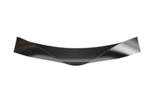 Abstract sleek metallic ribbon twisted on a transparent background. representing modern design, minimalism, and elegance for creative use. png