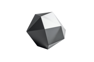 A black and white cube with a white dot in the middle. The cube is made of paper and has a shiny surface png