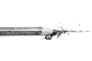 A pencil is broken in half and the tip is missing png