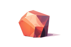 A large, rough, orange rock sits on a white background. The rock's texture and color give it a rugged, earthy appearance, evoking a sense of strength and resilience png