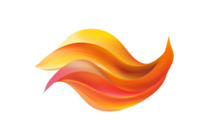 Abstract colorful wave design with vibrant orange and yellow gradients. Perfect for digital backgrounds, graphics, and modern art projects. png