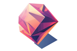 A large, colorful, and oddly shaped crystal is displayed on a white background. The crystal's unique shape and vibrant colors create a sense of intrigue and wonder png