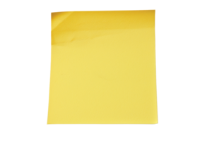 A yellow sticky note is on a white background. The yellow color of the note contrasts with the white background, making it stand out. The note could be used for reminders, notes, or messages png