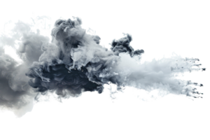 Abstract image of dense smoke cloud against transparent background. perfect for atmospheric effect in creative projects and designs. png