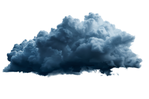 Dramatic dark cloud isolated on a transparent background. showcasing the beauty and intensity of atmospheric weather patterns. png