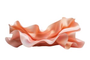 A pink fabric with a wave pattern is displayed on a white background. The fabric appears to be a piece of art, with its unique design and texture png