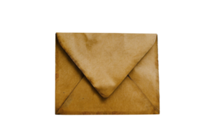 A brown envelope with a brown paper on it png