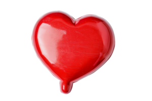 A red heart with a red liquid dripping from it. The heart is surrounded by a white background png