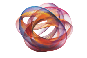 Abstract digital art with colorful spirals and intricate patterns creating an eye-catching and dynamic visual effect. png