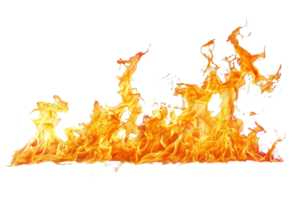High-quality image of a realistic fire flame isolated on a transparent background. Perfect for design and creative projects. png