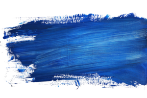 A blue brush stroke on a white background. The brush stroke is thick and has a rough texture. The blue color is vibrant and bold, creating a sense of energy and movement png