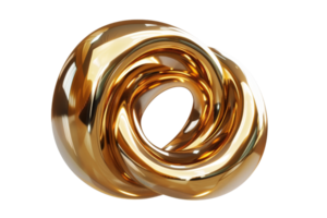 A gold ring with a spiral design. The ring is shiny and has a gold color. It looks like a piece of jewelry that is meant to be worn on the finger png