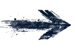 A blue arrow with a black tip is drawn on a white background. The arrow is blurry and has a rough texture, giving it a sense of movement and energy. The image conveys a feeling of direction png