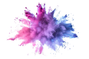 Vibrant explosion of colorful powder creating a dazzling visual effect, ideal for festive, creative, and artistic themes. png