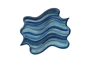 Abstract blue wave pattern with artistic curved lines. Unique and creative design ideal for backgrounds and digital artwork. png
