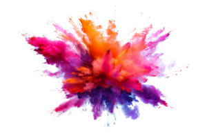 Vibrant explosion of colorful powder creating a stunning, dynamic display perfect for artistic, creative, and abstract themes. png
