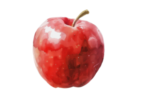 A red apple with a stem. The apple is the main focus of the image. The apple is ripe and ready to be eaten png