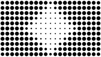 Black circles of different sizes and dynamics grow from the centre of the screen. Abstract dynamic background of moving circles. Black dots on white screen. Digital HUD technology background video