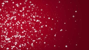Beautiful floating bokeh particles and dust particles on red background. Background for new year greetings, birthday greetings design. Particles animation video