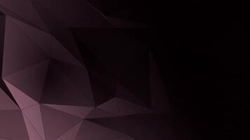 Dark low poly shapes geometric abstract background animation with copy space. video