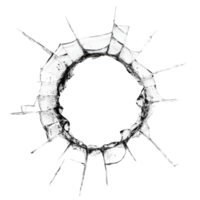 A black and white photograph of a broken window png