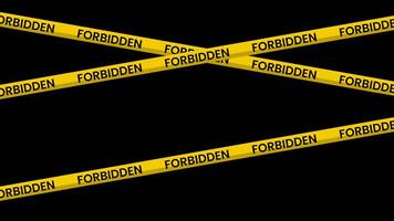 Forbidden line animation with transparent background and alpha channel. video