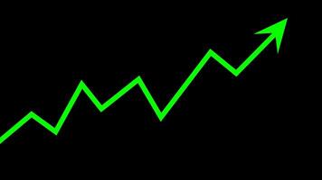 Animation of up and down arrows business and investment concept. Transparent background video
