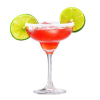 A margarita with lime slices on top png