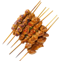 A skewer of meat and vegetables on sticks png