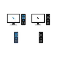 Computer icon set vector