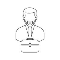 A man with a briefcase and a tie vector