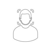 A man with a face mask on his head vector