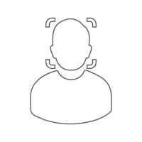 A man's face is shown with a face mask vector