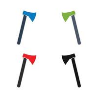 Four axes with different colors on a white background vector