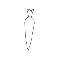 A line drawing of a carrot with a crown on it vector