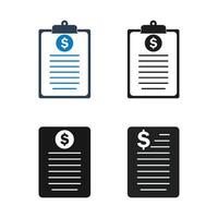 Clipboard with dollar sign and check mark vector