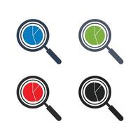 Magnifying glass icon set illustration vector