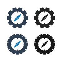 Compass icon set illustration vector