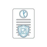 A check mark icon with a shield and a clock vector