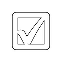 Check mark icon illustration on white background vector