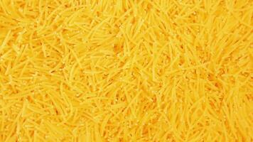Background of Uncooked Noodles that Slowly Rotating Clockwise - Top View, Close-Up. Texture of Dry Vermicelli Turning Around. Raw Pasta - Right Rotation video