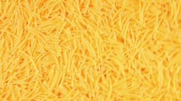 Background of Uncooked Noodles Rotating Clockwise - Top View, Angular Rotation. Texture of Dry Vermicelli Turning Around. Raw Pasta - Right Rotation video