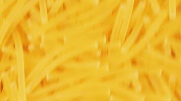 Background of Uncooked Noodles Moving Up - Top View, Close Up. Raw Pasta in Move. Texture of Dry Vermicelli video