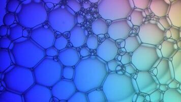 Abstract Background texture Close up Macro of liquid bubble on gradient colorful video