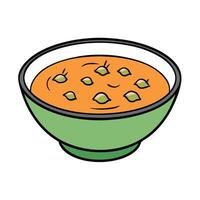 Pumpkin soup in the style of Flemish painting. . vector