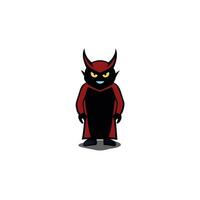 Dark menacing devil figure shrouded in shadows vector