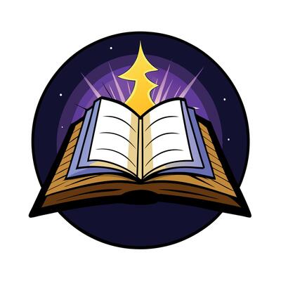 Open book Bible on wooden desk with mystic bright light fantasy light like holy spirit on black bokeh background magic poster 3d illustration