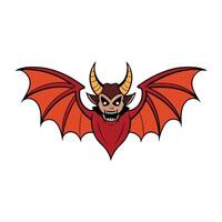Majestic Demon Wings Soaring Against a white Background vector