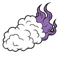Purple dense smoke.Violet smoke screen . file. vector