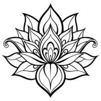 Elegant and beautiful fantasy floral nature background in Art Nouveau style. Abstract retro decorative flower and plants design. 3D illustration. vector